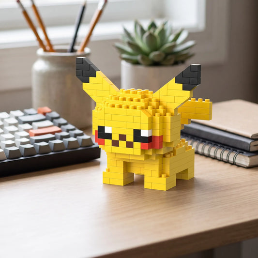 Pikachu Sitting Mini Brick Figure Set