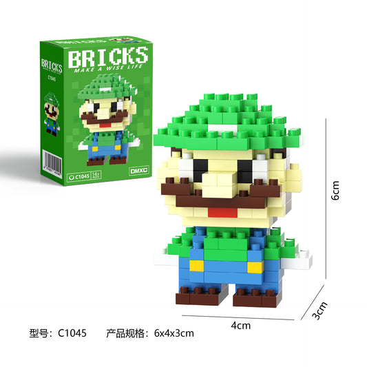 Luigi Mini Brick Figure Set