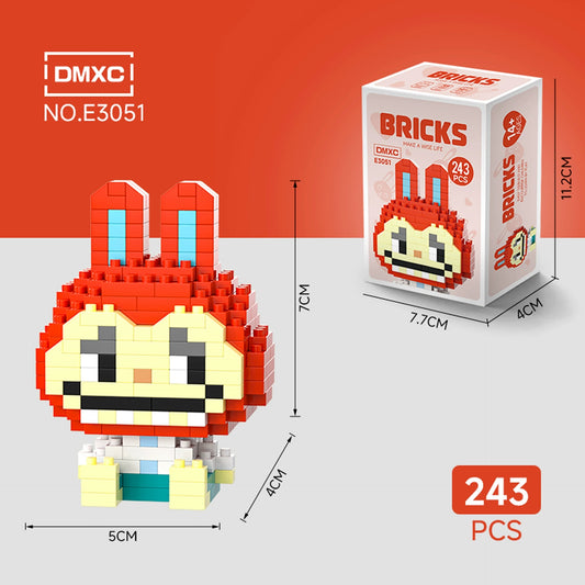 Red Bunny Mini Brick Figure Set