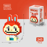 Red Bunny Mini Brick Figure Set