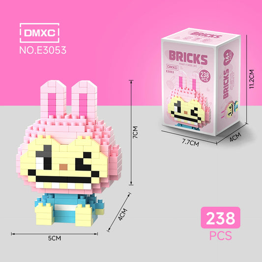 Pink Bunny Mini Brick Figure Set