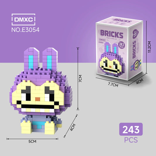 Purple Bunny Mini Brick Figure Set