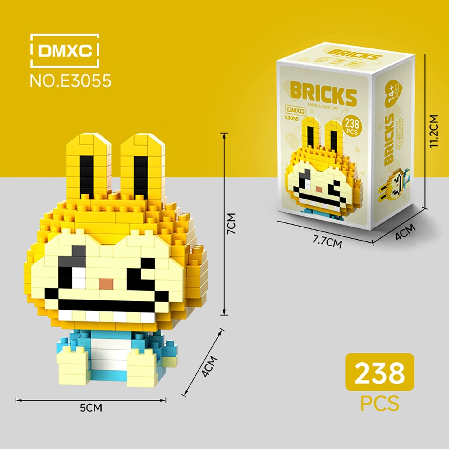 Yellow Bunny Mini Brick Figure Set